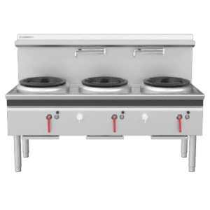 Cobra CW3H-CCC - 1800mm Gas Waterless Wok with 3 Chimney burners