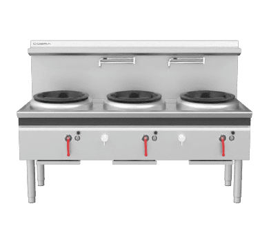 Cobra CW3H-CDD - 1800mm Gas Waterless Wok with 1 Chimney burner and 2 Duckbill burners