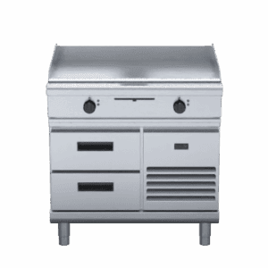 Waldorf 800 Series GPL8900E-RB - 900mm Electric Griddle Low Back Version - Refrigerated Base