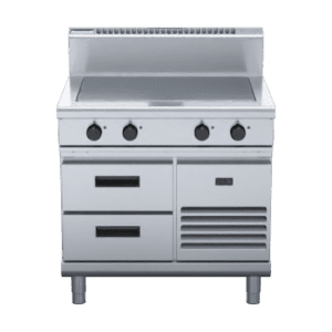 Waldorf 800 Series RN8104E-RB - 900mm Electric Solid Top - Refrigerated Base