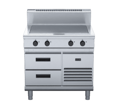 Waldorf 800 Series RN8104E-RB - 900mm Electric Solid Top - Refrigerated Base