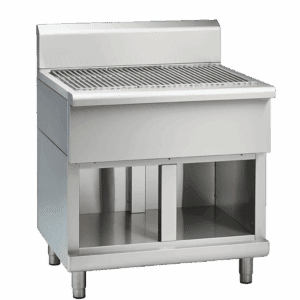 Waldorf 800 Series SF8900-CB - 900mm Solid Fuel Grill - 215mm Splashback Version - Cabinet Base