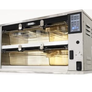 Duke ReadyFlex RFHU-22-DL042GM Hot Holding Cabinet — 2 high 2 wide, 4 pan capacity 65mm deep, dedicated lids