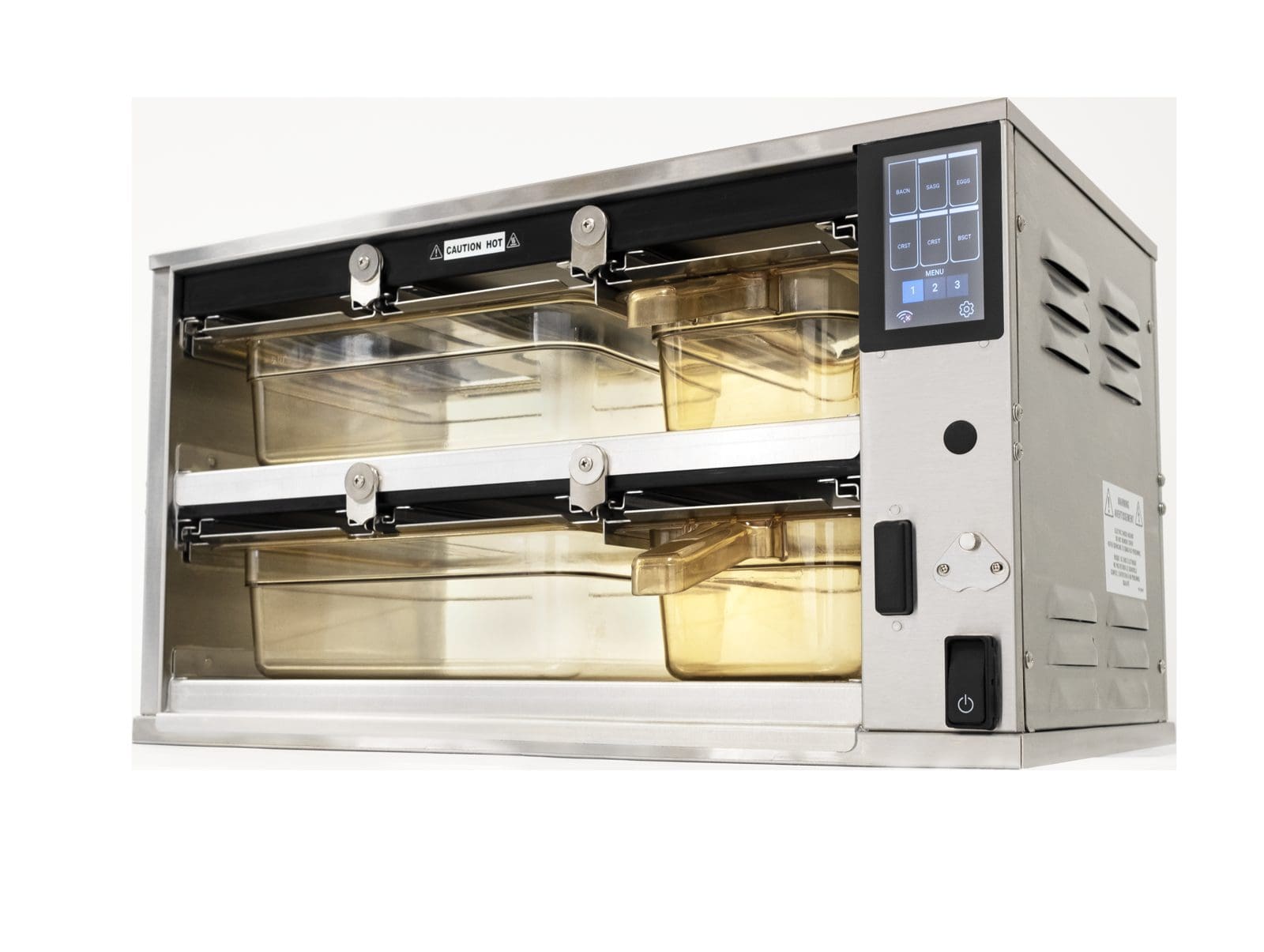 Duke ReadyFlex RFHU-23-FL034GM Hot Holding Cabinet — 2 high, 3 wide, 100mm deep, flexible lids