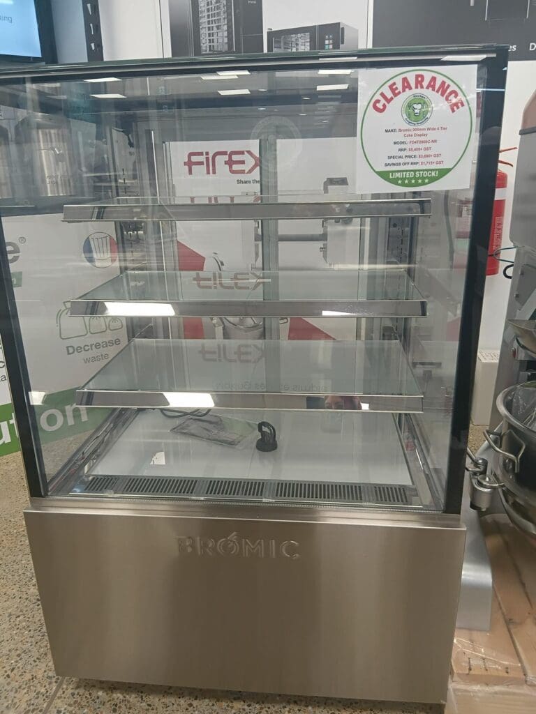 Bromic 900mm Wide 4 Tier Cake Display – FD4T0900C-NR