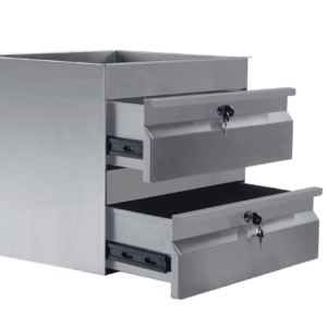 Simply Stainless 2 x Stainless Steel Drawers 125mm deep (SS19 Series)