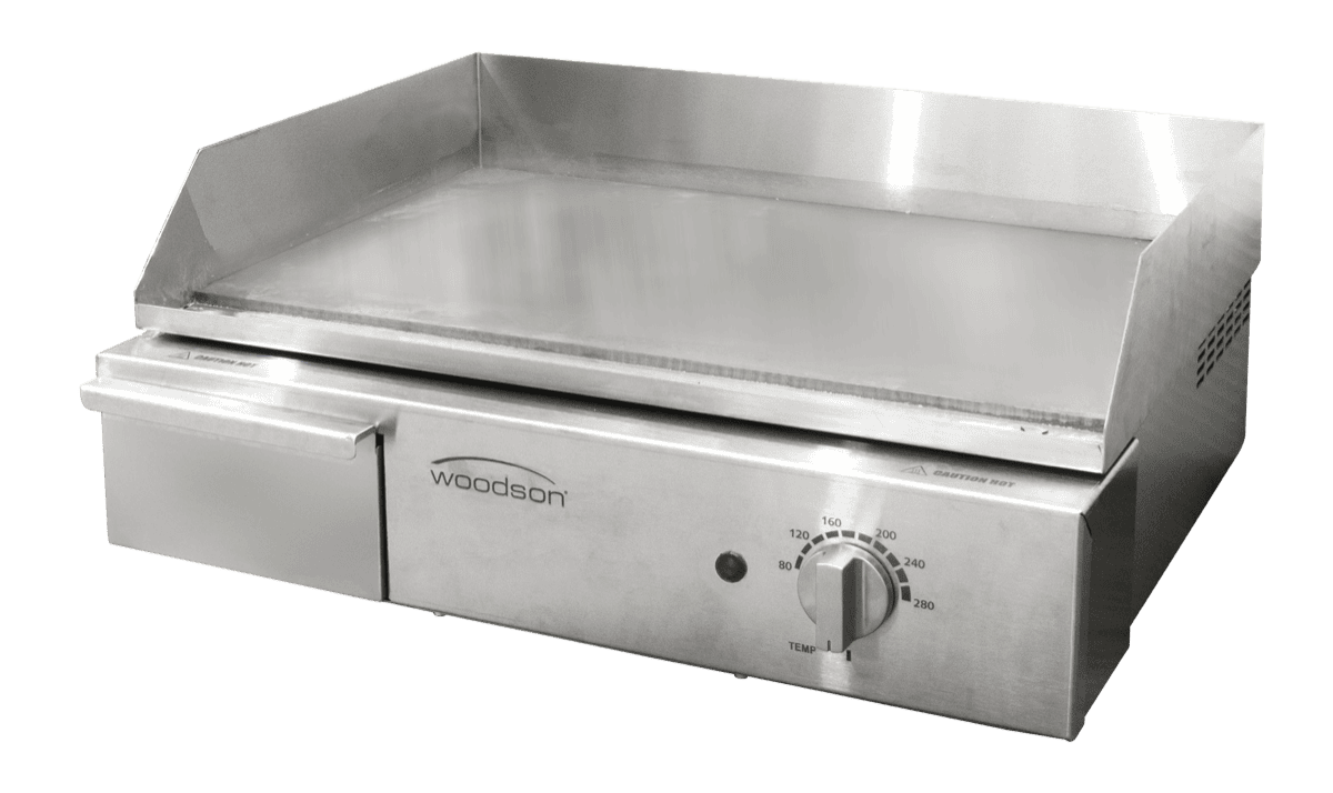 Woodson 8mm thick steel griddle plate 522 x 338mm plate size W.GDA50.10