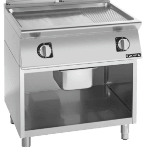 Giorik 800mm - Smooth/Ribbed Satin Chrome Plate On open base FME741GCRXT