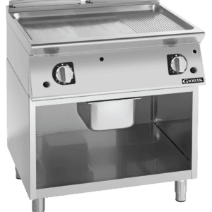 Giorik 800mm - Smooth/Ribbed Satin Chrome Plate On open base FMG741GCRXT