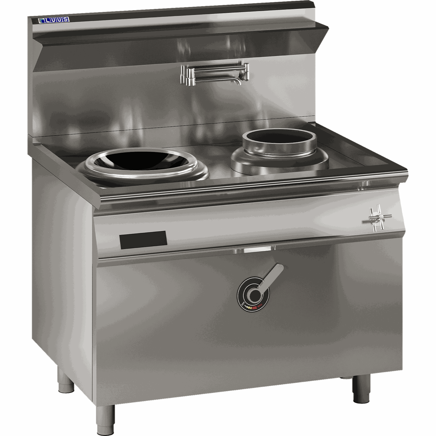 Luus Single Ring Induction HP Wok, 1 Side Pot