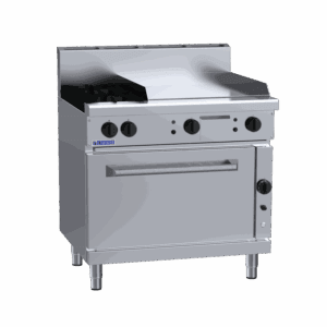 Luus RF-2B6P Luus 2 Burner 600mm Griddle with Convection Oven