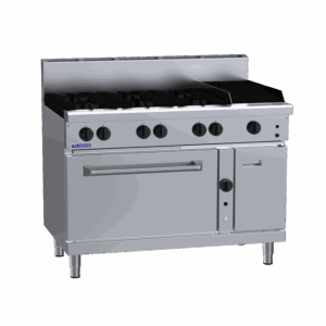 Luus RF-6B3C Luus 6 Burner 300mm Chargrill with Convection Oven