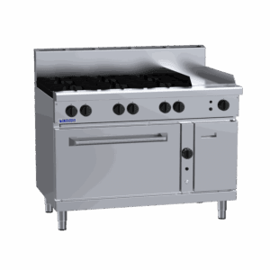 Luus RF-6B3P Luus 6 Burner 300mm Griddle with Convection Oven
