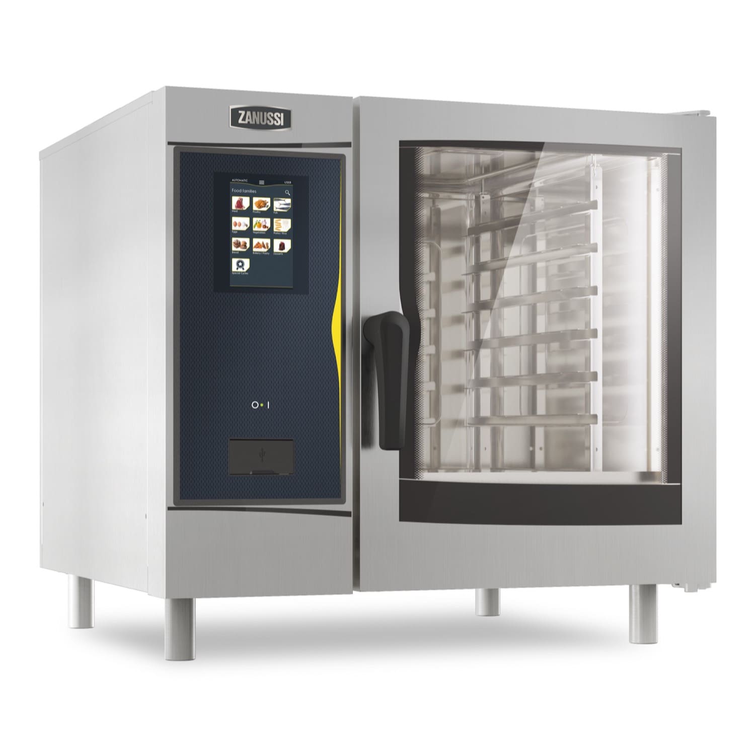 Zanussi 6 GN 1/1 Electric Combi (6 Trays). Touch Screen, Boiler Generated Steam