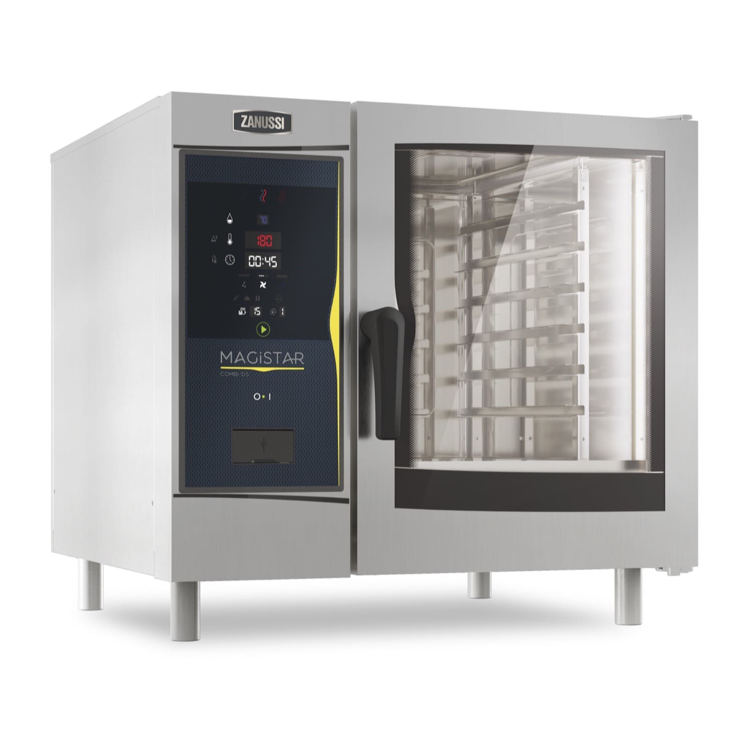 Zanussi 6 GN 1/1 Electric Combi (6 Trays). Digital Controls, Boiler Generated Steam