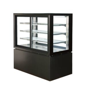 Anvil 4 Tier Square Glass Cake/Cold Display With Self Service Doors